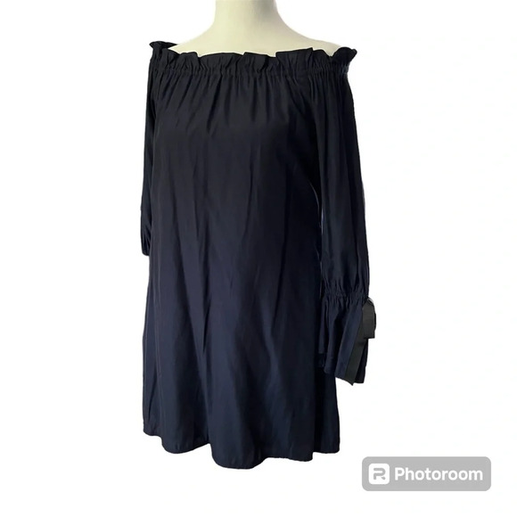 Elegant Black Off-Shoulder Mini Dress - Picture 8 of 8
